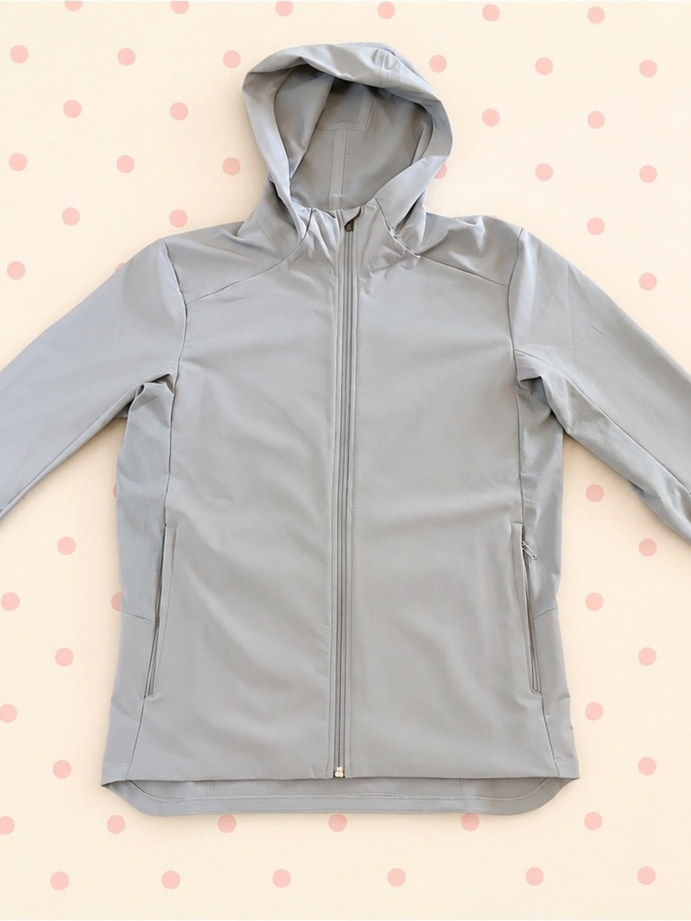 lululemon athletica Light Gray Hooded Zip Jacket